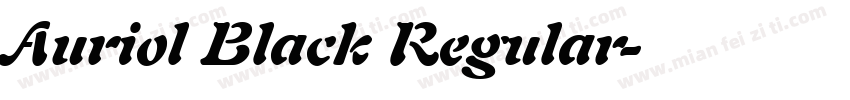 Auriol Black Regular字体转换